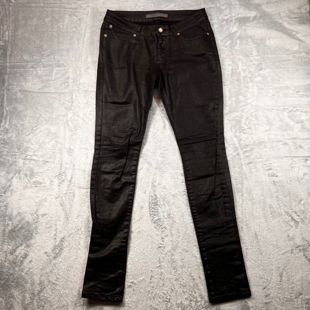 Superfine London Women Black Coated Skinny Jeans SUEWJ107 16R‎ Size 29 x 31.5